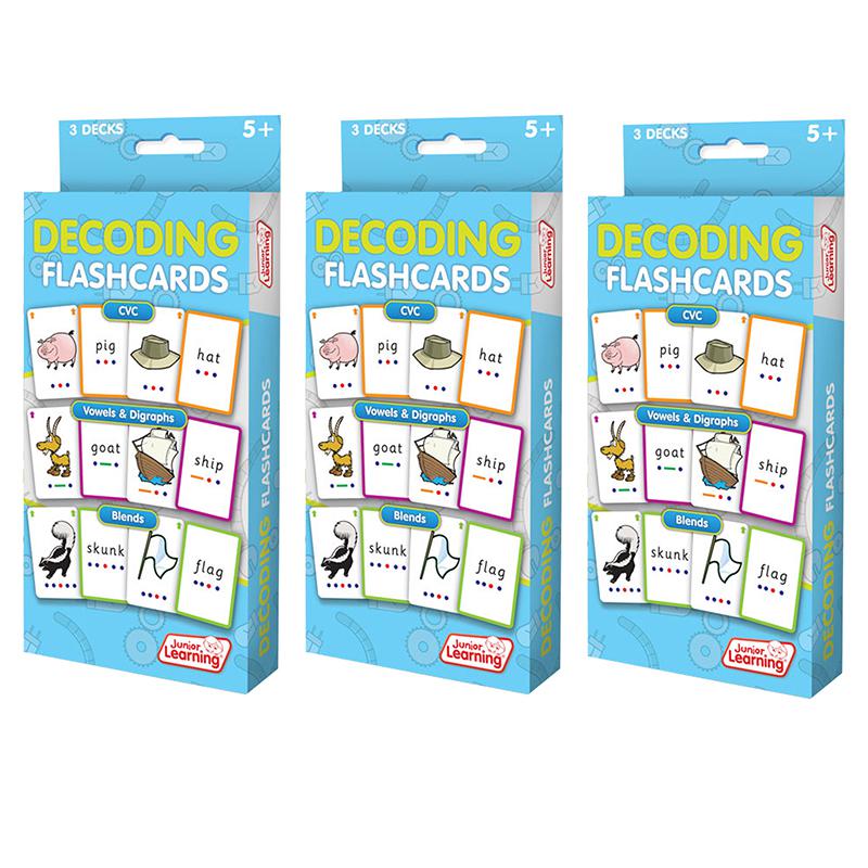 Decoding Flashcards, 3 Sets Per Pack, 3 Packs. Picture 1