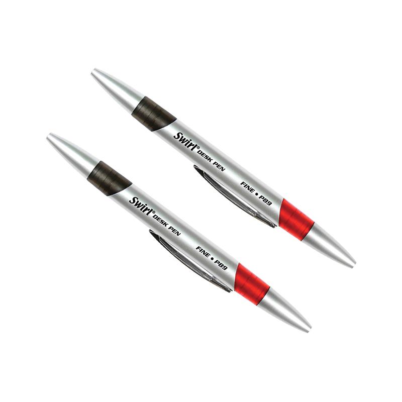 Swirl Ink Pens, Red/Black Combo, 12 Per Pack, 2 Packs. Picture 1
