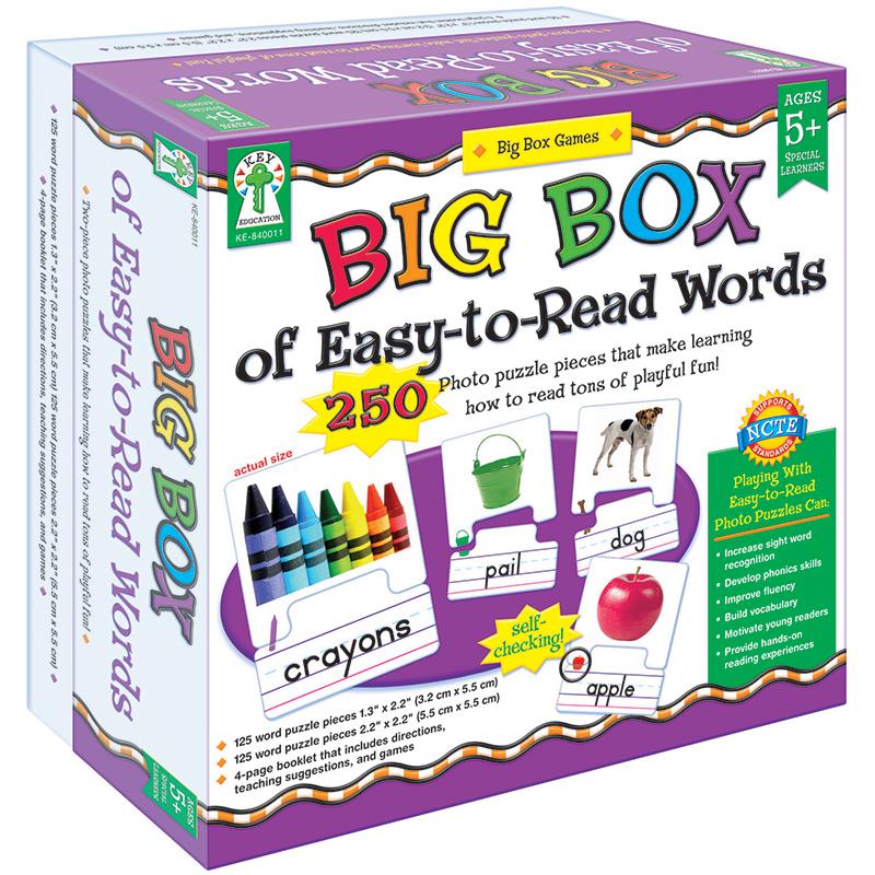 BIG BOX OF EASY TO READ WORDS GAME AGE 5+ SPECIAL EDUCATION. Picture 1