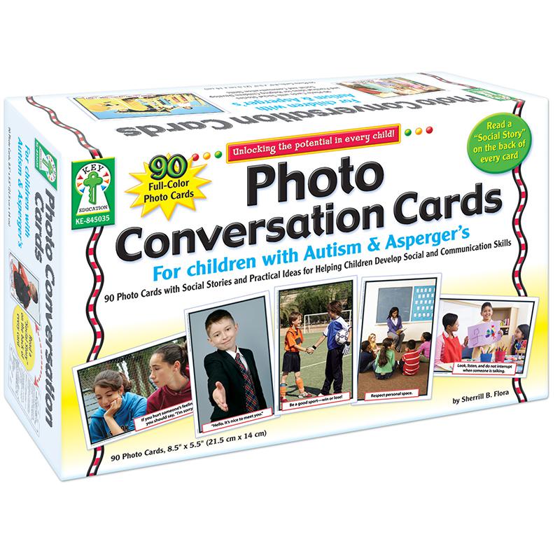 PHOTO CONVERSATION CARDS FOR CHILDREN WITH AUTISM AND ASPERGERS. The main picture.
