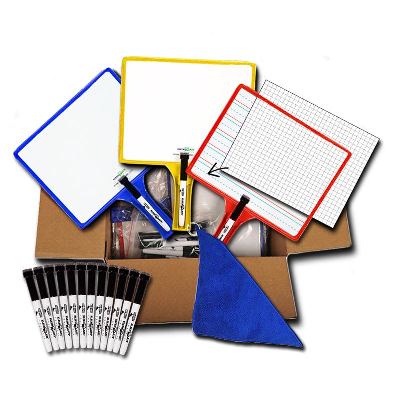 KLEENSLATE DRY ERASE BOARD 12PK SYSTEM STANDARD CLASSROOM PACK. Picture 1