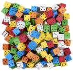 16Mm Color Spot Foam Dice 200 Count, Assorted. Picture 2