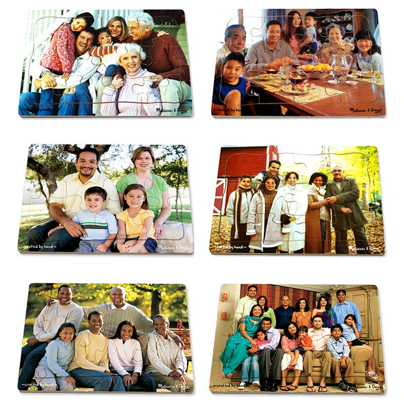 REALISTIC MULTIGENERATIONAL MULTICULTURAL FAMILY PUZZLE SET. Picture 1