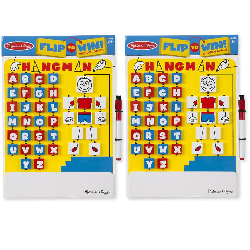 Flip-to-Win Hangman Travel Game, Pack of 2. Picture 1