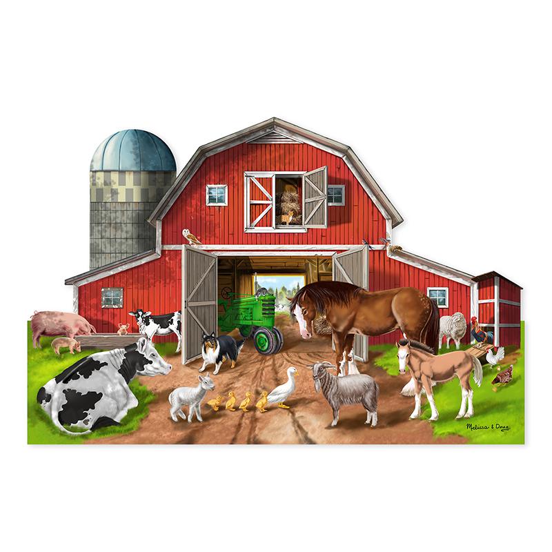 BUSY BARN SHAPED FLOOR PUZZLE 32 PC. Picture 1