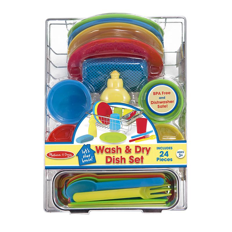 LETS PLAY HOUSE WASH & DRY DISH SET. Picture 1