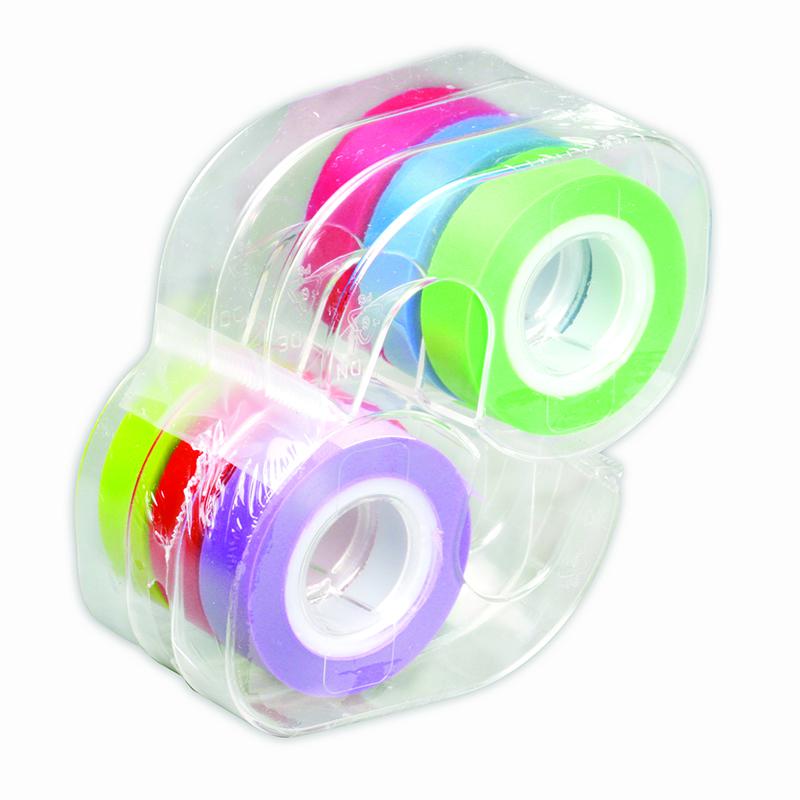 REMOVABLE HIGHLIGHTER TAPE 1 ROLL EACH OF SIX COLORS. Picture 1
