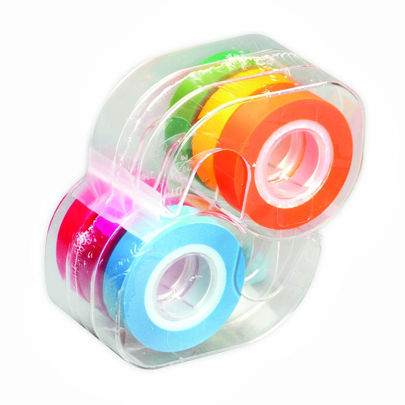 REMOVABLE HIGHLIGHTER TAPE 1 ROLL EACH OF SIX FLUORESCENT COLORS. Picture 1