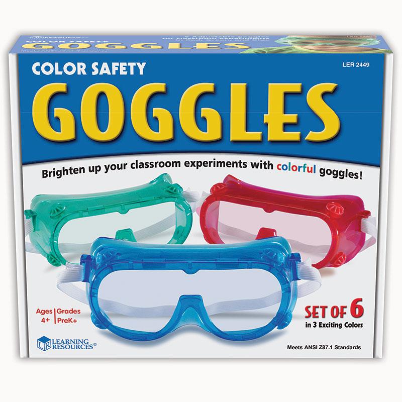 RAINBOW SAFETY GOGGLES SET OF 6. The main picture.