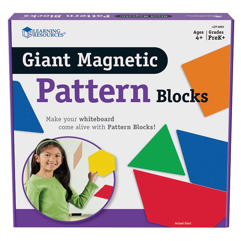 GIANT MAGNETIC PATTERN BLOCKS SET OF 47. Picture 1