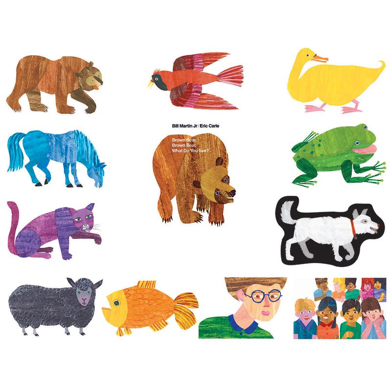 ERIC CARLE BROWN BEAR BROWN BEAR WHAT DO YOU SEE FLANNELBOARD SET. The main picture.