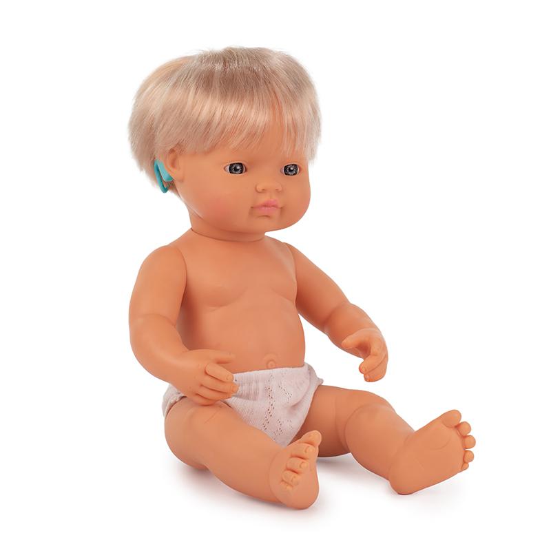 Baby Doll Caucasian Girl With Hearing Aid 15'', Polybagged. Picture 1