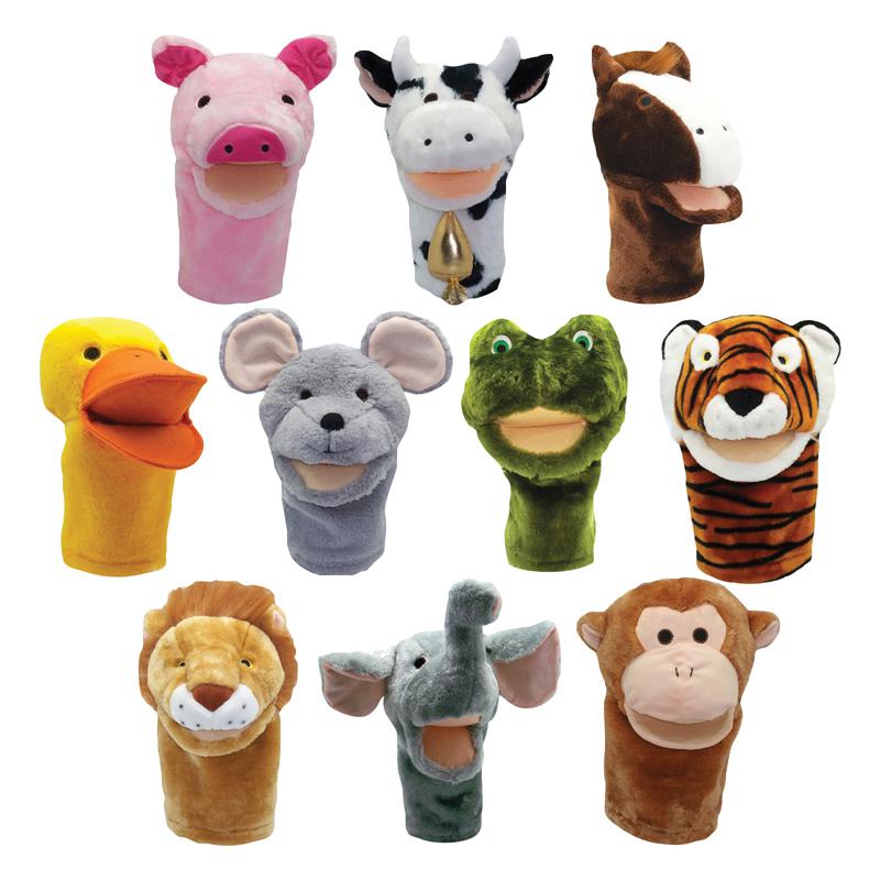 PLUSHPUPS HAND PUPPETS SET OF 10. Picture 1