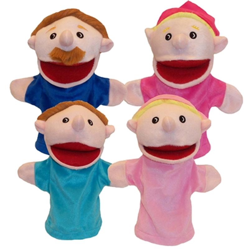 FAMILY BIGMOUTH PUPPETS CAUCASIAN FAMILY OF 4. Picture 1