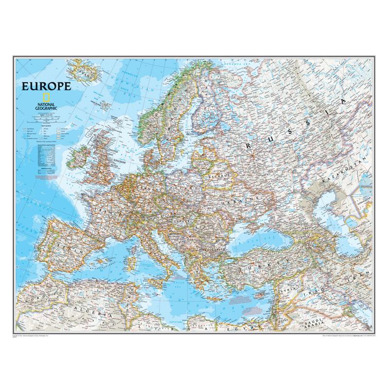 Europe Wall Map 30 X 24. Picture 1