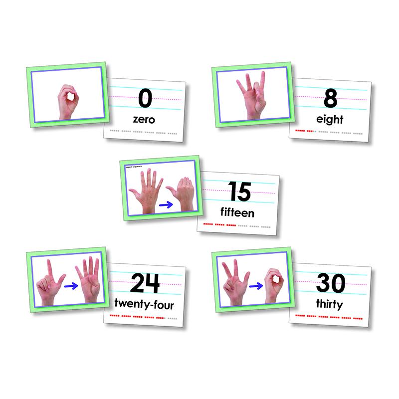 AMERICAN SIGN LANGUAGE CARDS NUMBER 0-30. Picture 1