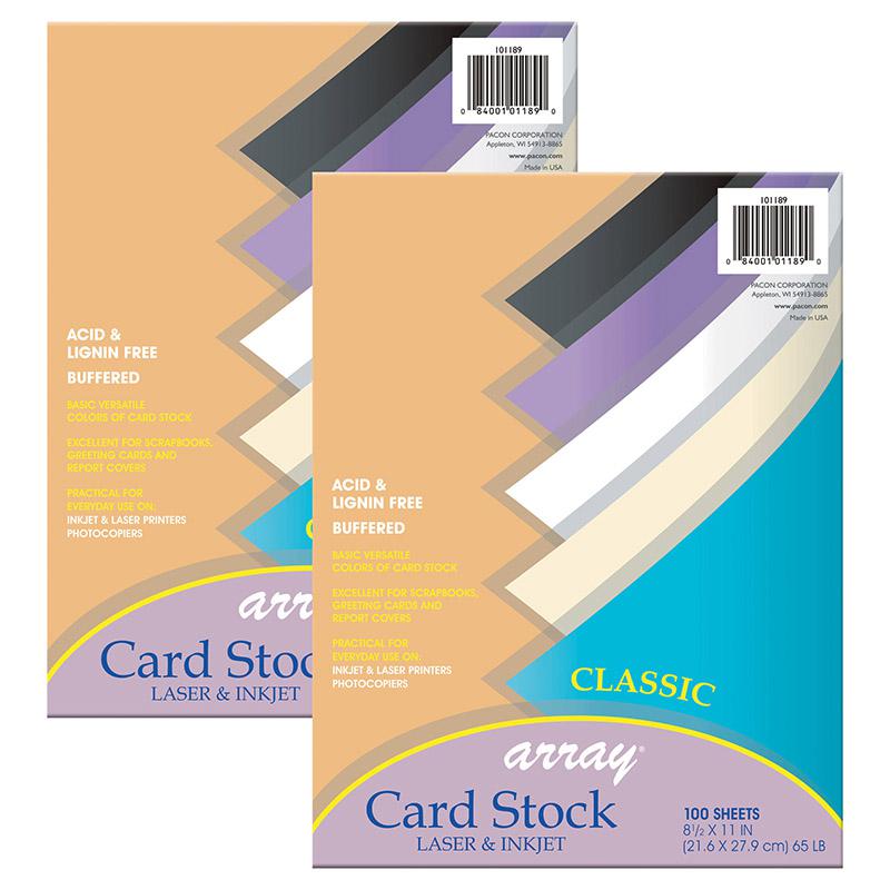 Card Stock, Rojo Red, 8-1/2 x 11, 100 Sheets Per Pack, 2 Packs