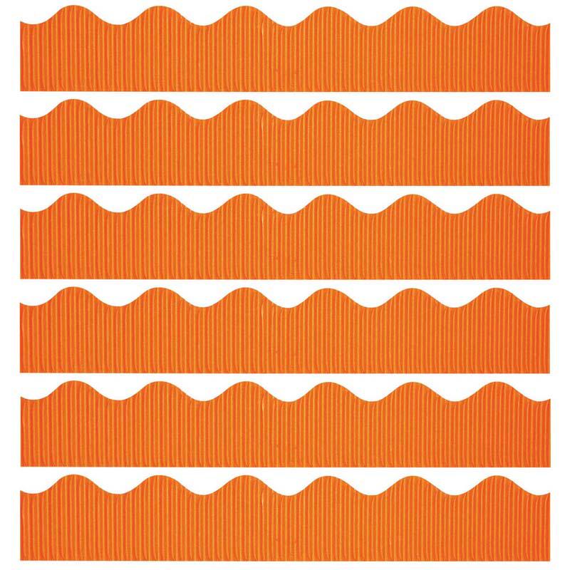 Decorative Border, Orange, 2-1/4" x 50', 6 Rolls. Picture 1