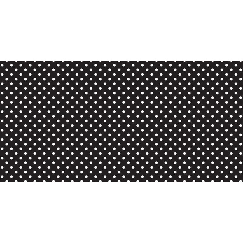 FADELESS 48X50 CLASSIC DOTS BLACK AND WHITE DESIGN ROLL. Picture 1
