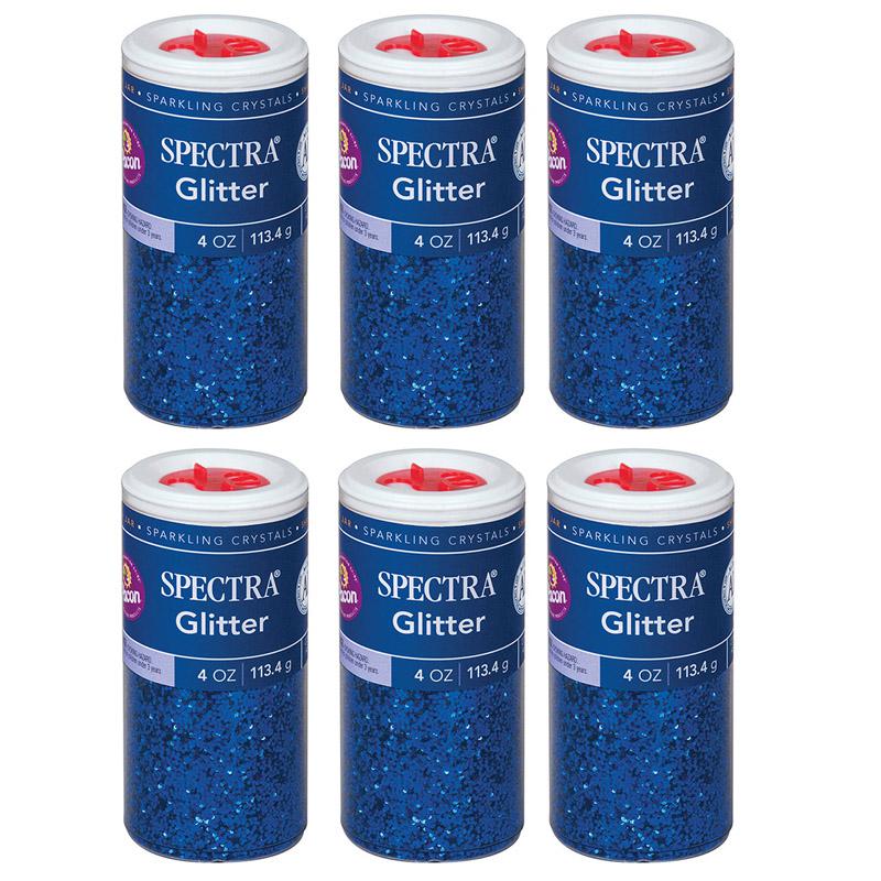Glitter, Blue, 4 oz. Per Jar, 6 Jars. Picture 1