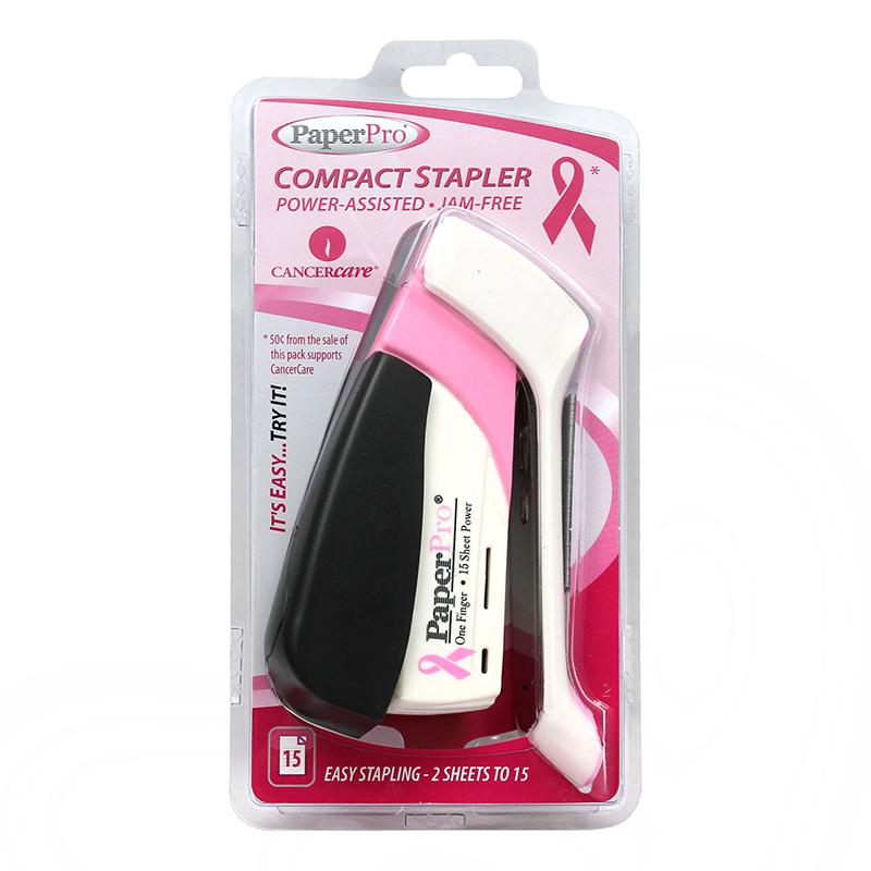 PAPERPRO COMPACT PINK RIBBON STAPLER. Picture 1
