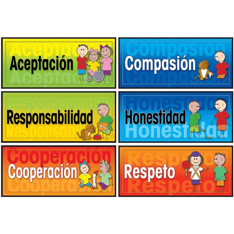 Character Ed Poster Set, Spanish. Picture 1