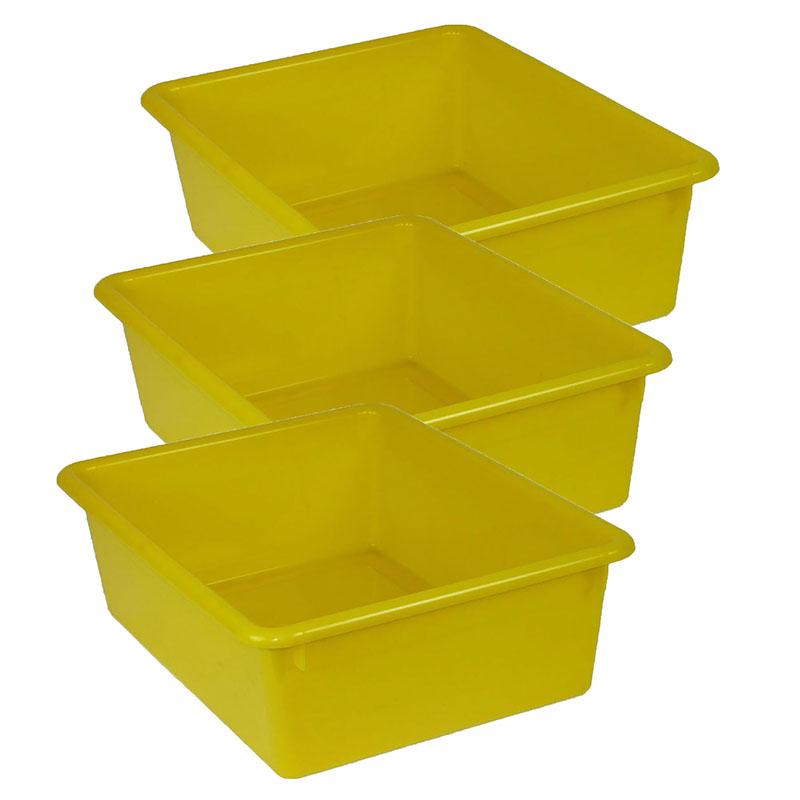 Double Stowaway Tray Only, Yellow, Pack of 3. Picture 1