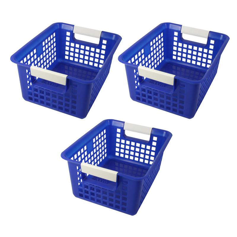 Tattle Book Basket, Blue, Pack of 3. Picture 1