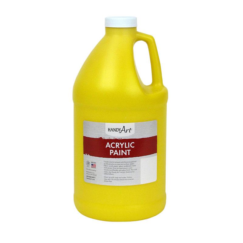 Acrylic Paint Half Gallon, Chrome Yellow. Picture 1