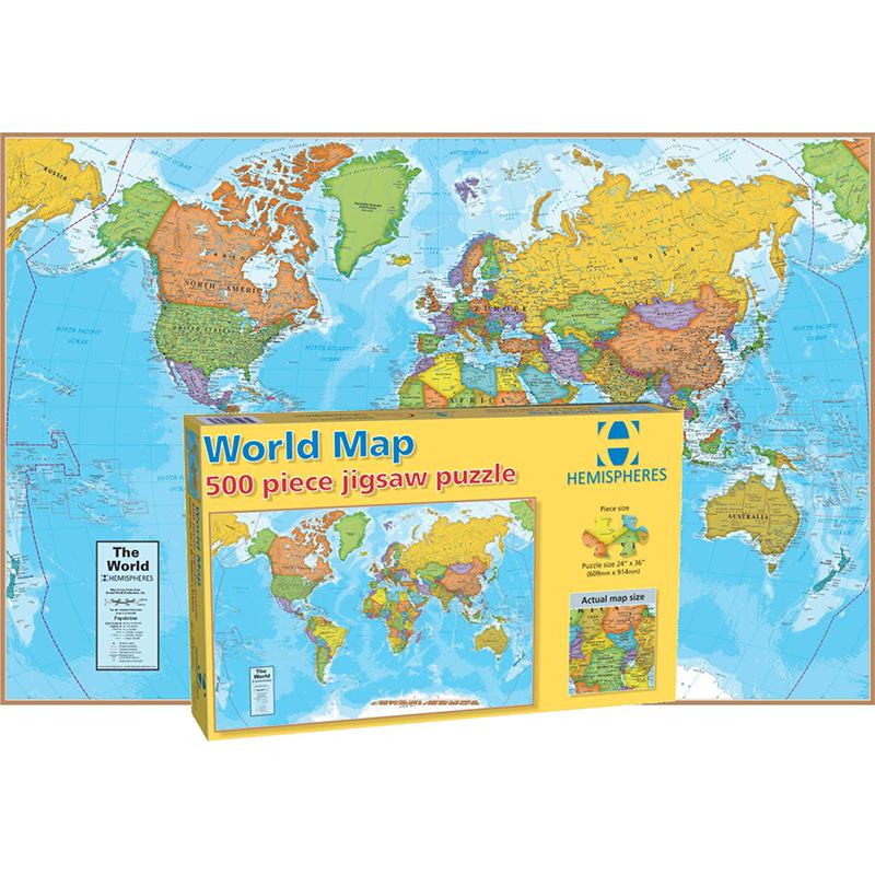 WORLD MAP INTERNATIONAL 500 PIECE. Picture 1