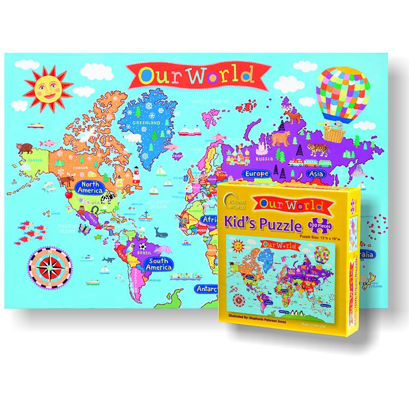 WORLD JIGSAW  PUZZLE FOR KIDS. Picture 1