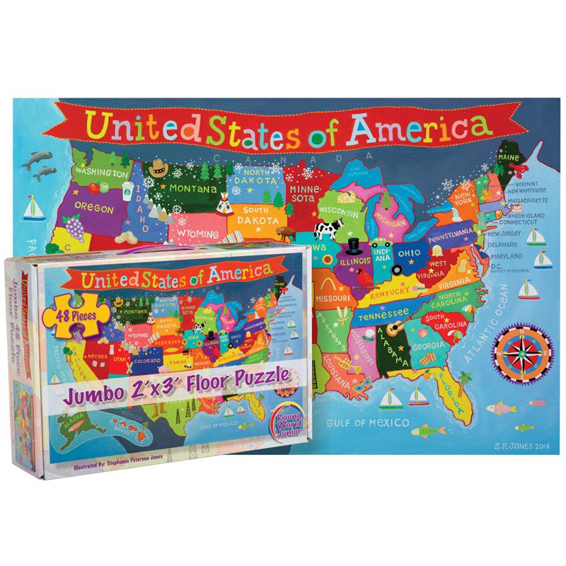 UNITED STATES FLOOR PUZZLE FOR KIDS. Picture 1