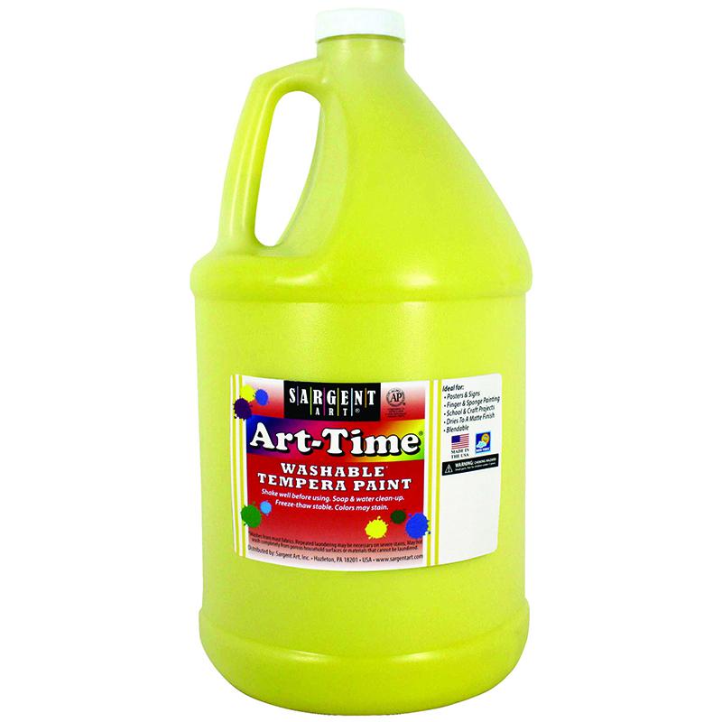 YELLOW ART-TIME WASHABLE PAINT GLLN. Picture 1
