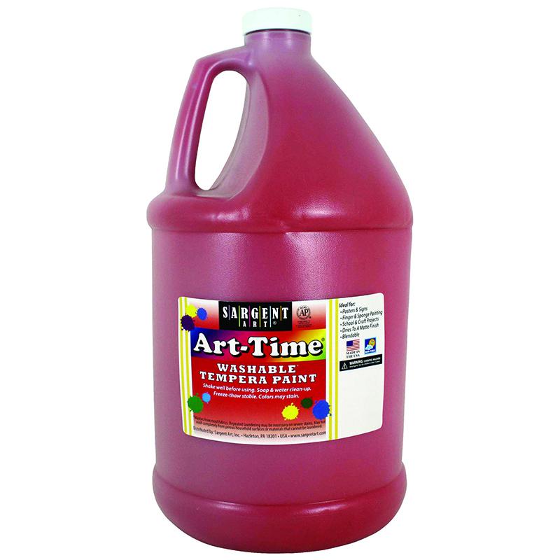 RED ART-TIME WASHABLE PAINT. Picture 1