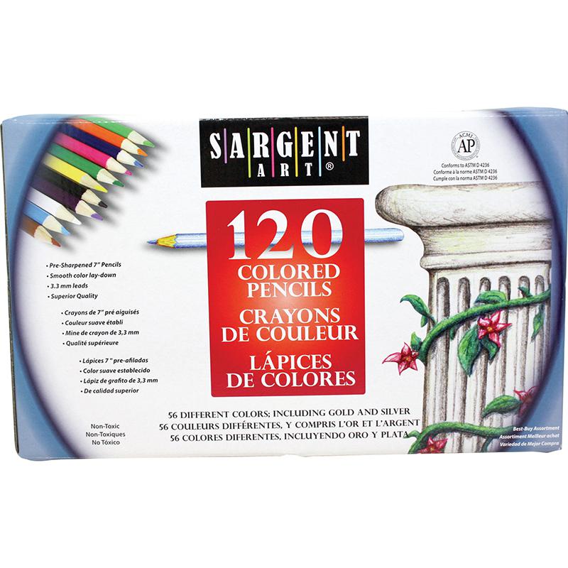 SARGENT ART COLORED PENCILS 120CT. Picture 1