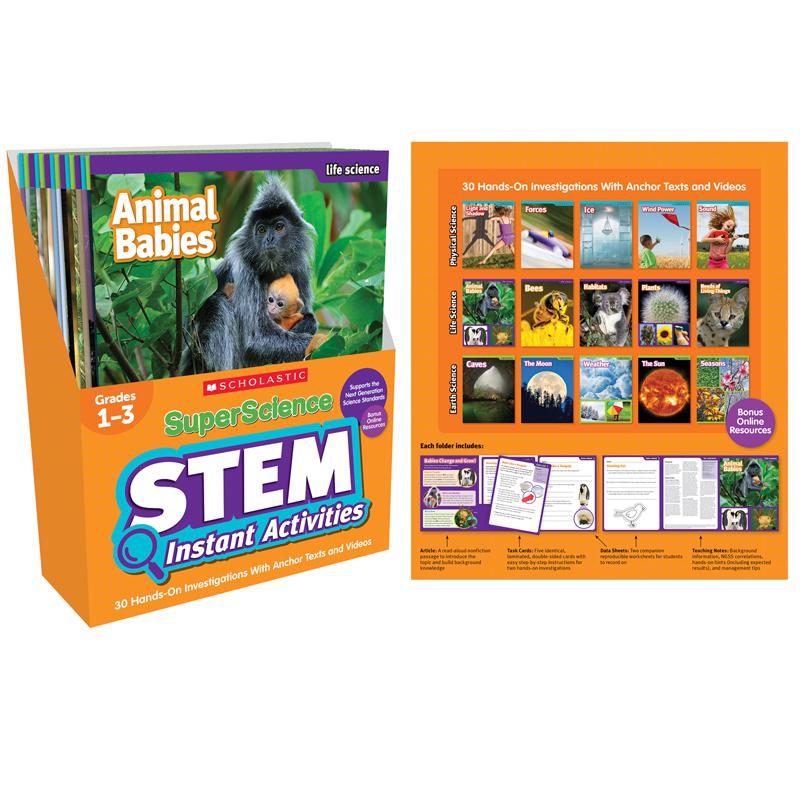 SUPERSCIENCE GR 1-3 STEM INSTANT ACTIVITIES. The main picture.