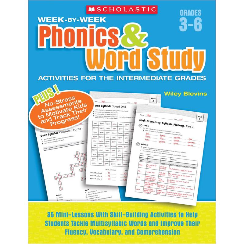 WEEK BY WEEK PHONICS & WORD STUDY ACTIVITIES FOR THE INTERMEDIATE GR. Picture 1