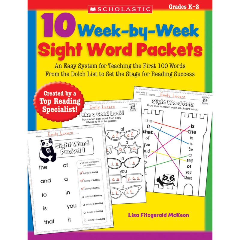 10 WEEK BY WEEK SIGHT WORD PACKETS. Picture 1