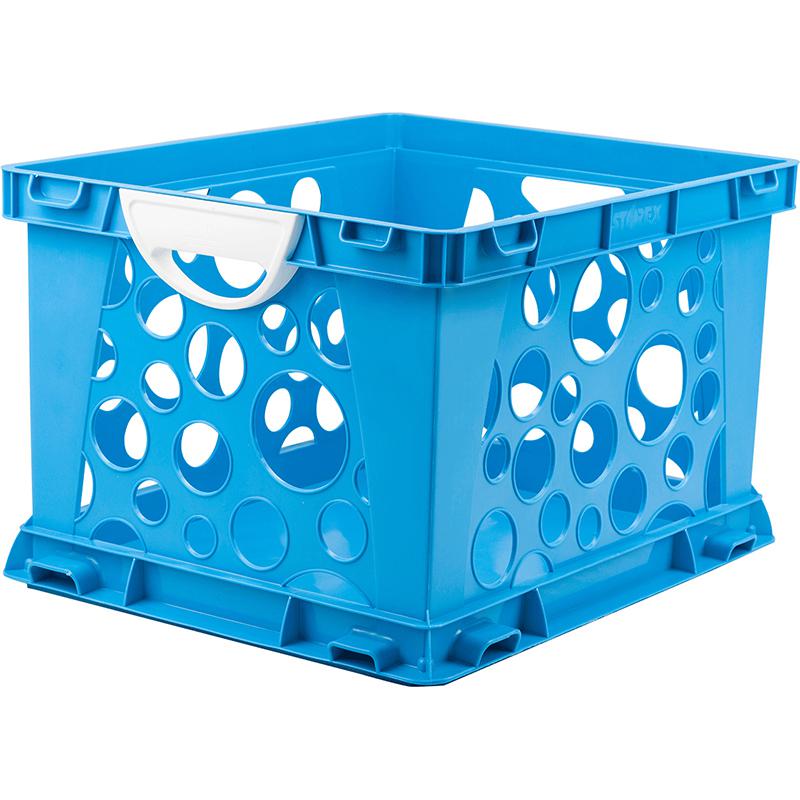 Premium File Crate with Handles, Classroom Blue. Picture 1