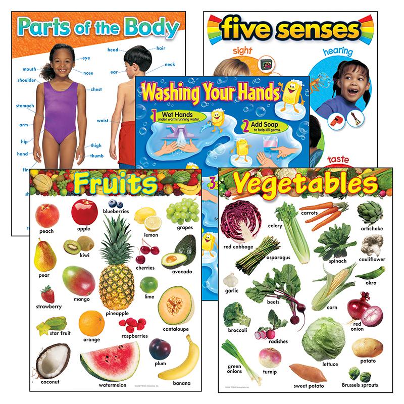 HEALTHY LIVING LEARNING CHARTS COMBO PACK. Picture 1