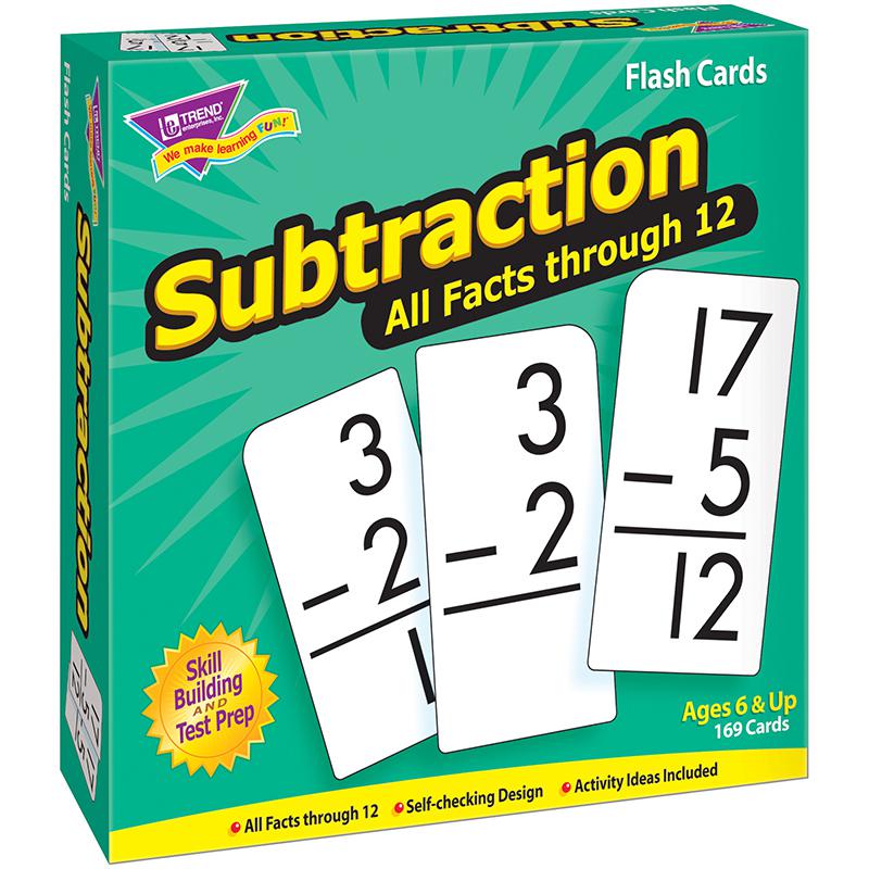 FLASH CARDS ALL FACTS 169/BOX 0-12 SUBTRACTION. Picture 1