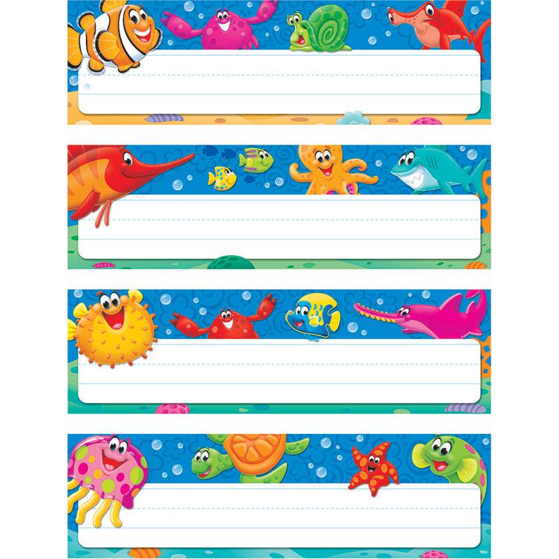 (6 PK) SEA BUDDIES DESK TOPPERS NAME PLATES VARIETY PK. Picture 1