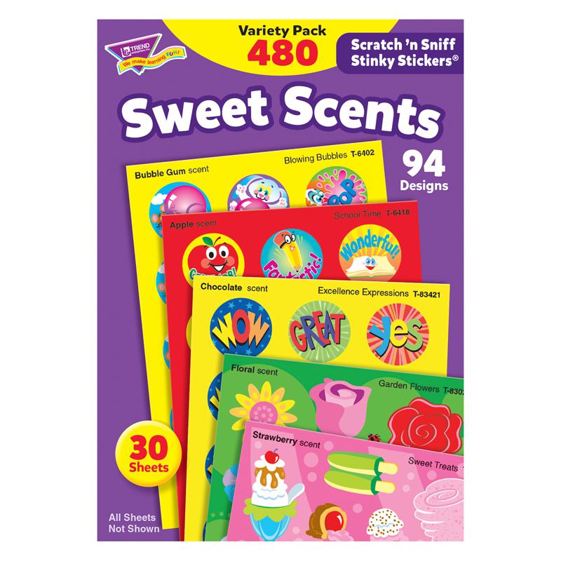 STINKY STICKERS SWEET SHAPES 456/PK ACID-FREE SUPER SAVER PK. The main picture.