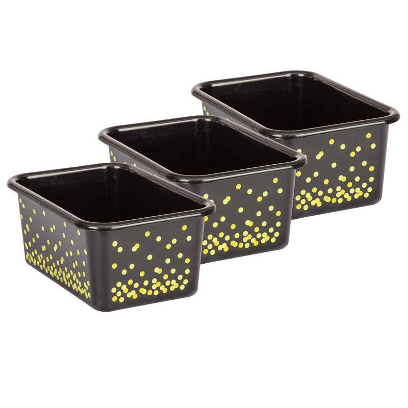 Confetti Large Plastic Storage Bin, Pack of 3