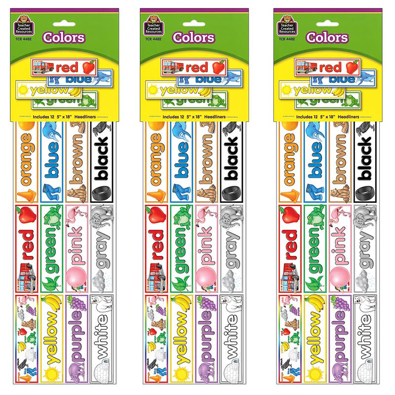 Colors Headliners, 12 Per Pack, 3 Packs. The main picture.