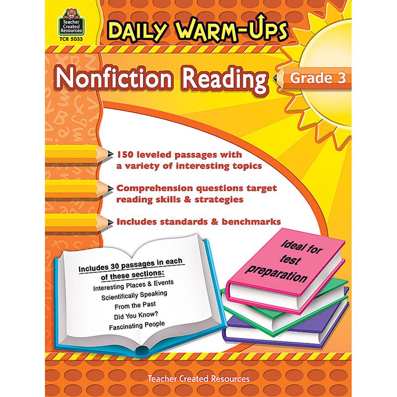 Daily Warm-ups: Nonfiction Reading, Grade 3, 176 Pages. The main picture.