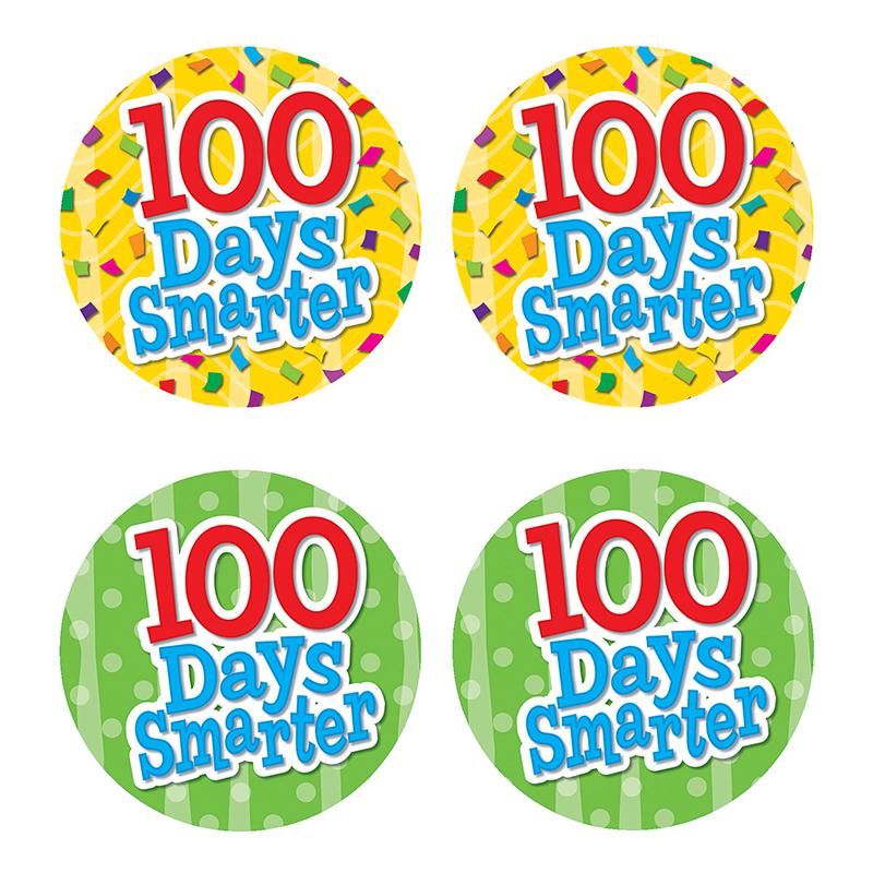 Wear 'Em Badges,100 Days Smarter, 32/Pack. The main picture.