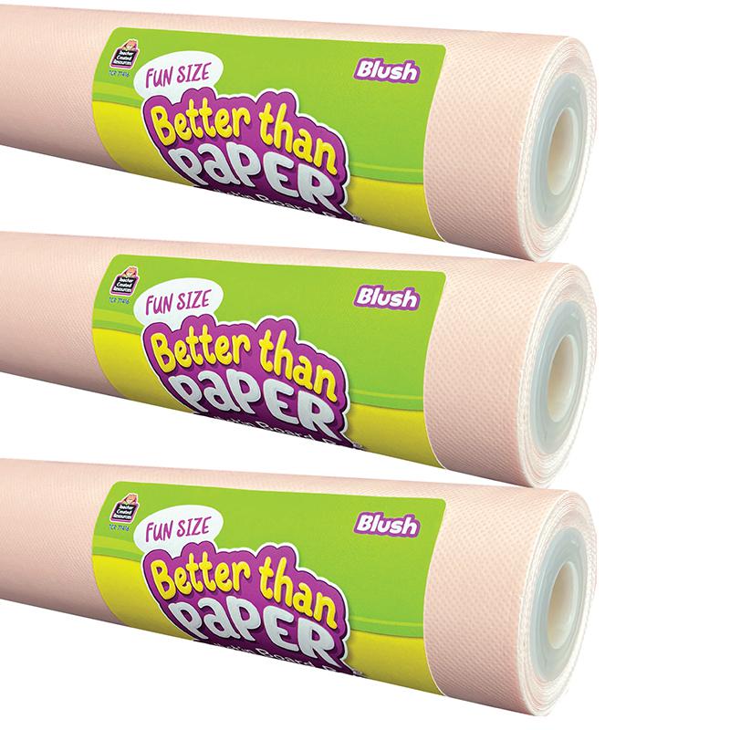 Fun Size Better Than Paper Bulletin Board Roll, 18" x 12', Blush, Pack of 3. Picture 1