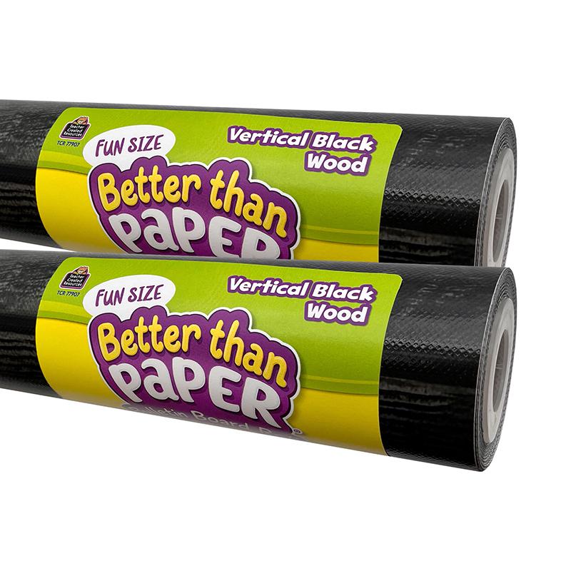 Fun Size Better Than Paper Bulletin Board Roll Vertical Black Wood, Pack of 2. Picture 1