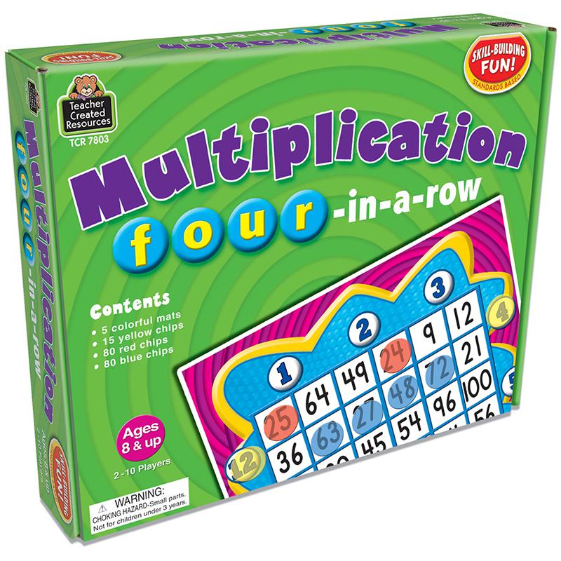 MULTIPLICATION FOUR-IN-A-ROW GAME. The main picture.